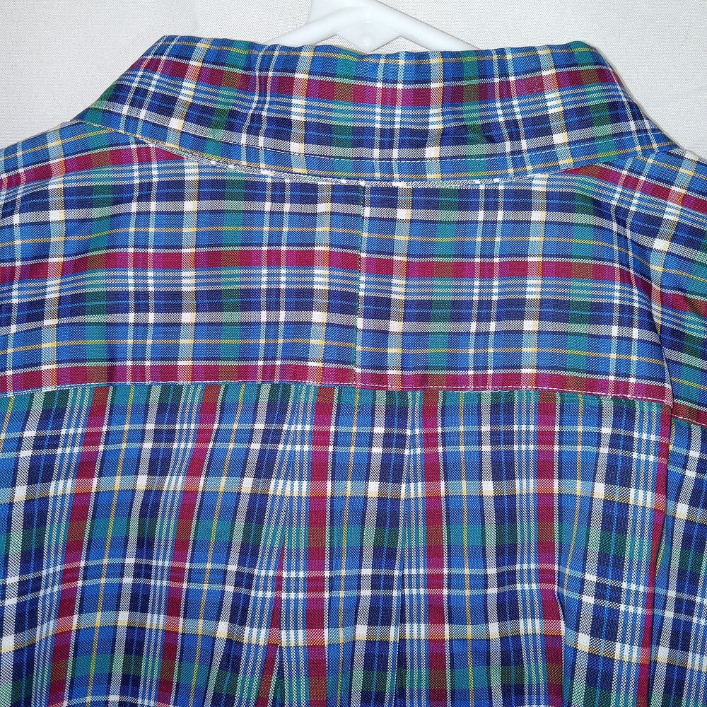 Ralph Lauren Shirt Mens 2XLT Blue Plaid Classic Fit Button Down Cotton Preppy - Picture 9 of 15